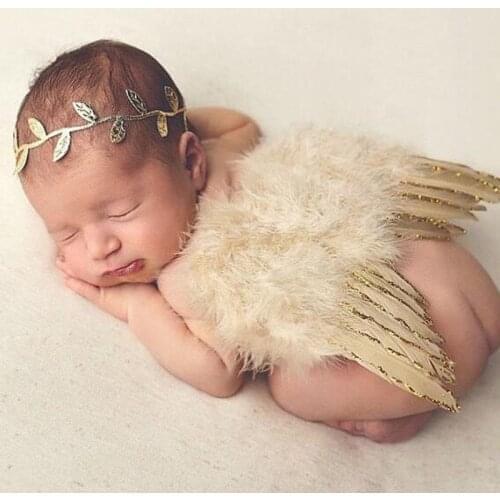Angel Wings Newborn Photography Accessories Baby Photo Props Handmade Costumes For Infants Fotografia Crochet For Babie