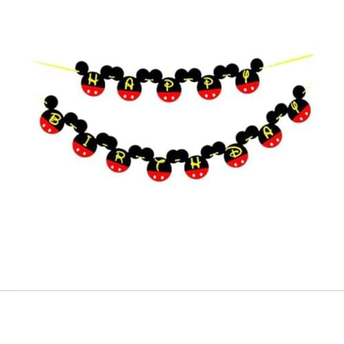 Disney Mickey Mouse Party Decorations Baby Shower Birthday Banner for Kid Party Supplies Set Party Gift