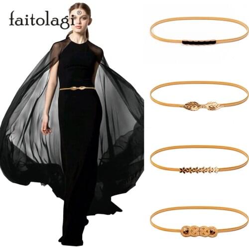 Elastic Female Belts Luxury Women Waist Belt Ladies Girls Dress Stretch Belt Leaf Flower Shape Cummerbunds cinturones para mujer