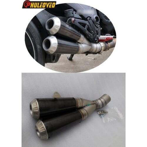 Titanium Alloy ID:58mm Exahsut Muffler Link Pipe for Ducati Diavel Motorcycle Muffler Exhaust Connect Mid Pipe for Ducati Diavel
