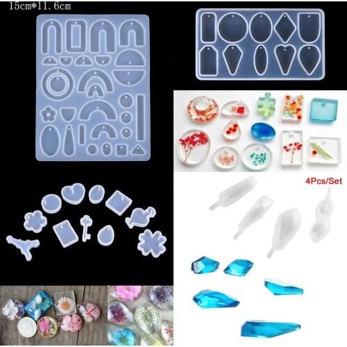 Hot Silicone Pendant Mold For Resin Acrylic Jewelry Tools Earring Necklace Pendant Resin Mold Casting Mold Jewelry Making
