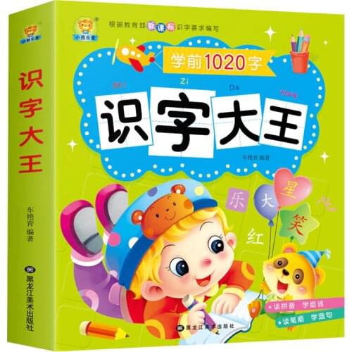 1020 Chinese Characters Picture Book Preschool Children Learn Chinese Pinyin Books Enlightenment Books For Kids Aged 3-6 Reading