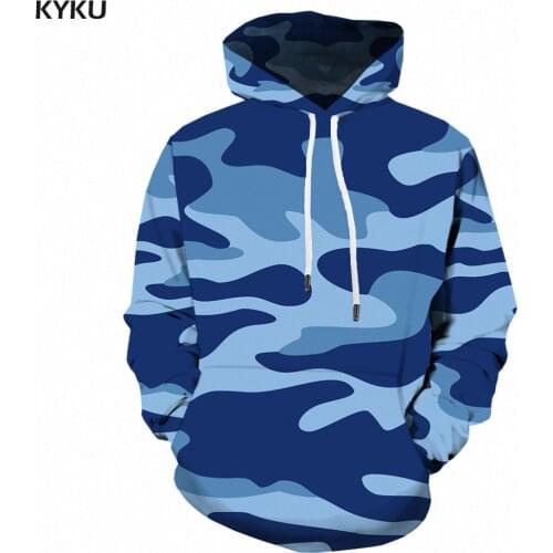 KYKU Mens Camouflage Hoodies