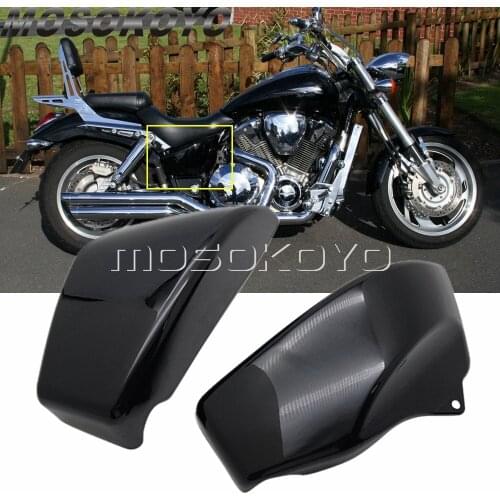 For Honda VTX1800 Left & Right Motorcycle Black Battery Covers Side Faring Panel Guard VTX 1800 R/Retro S/Spoke N/Neo F/T Tourer