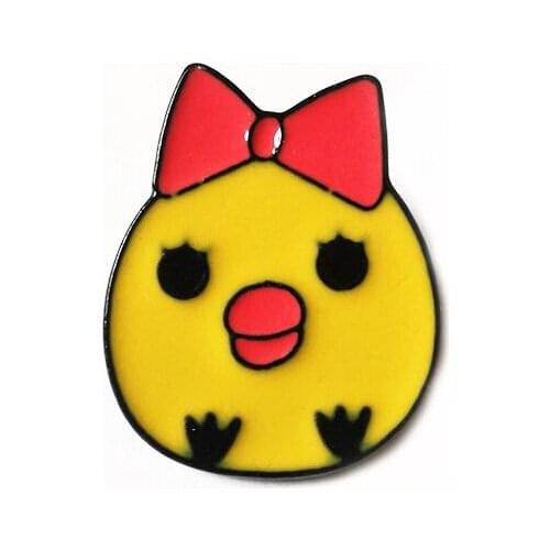 Cute Enamel Pin Custom Cartoon Chicken Brooches Lapel Animal Pins For backpacks jewelry Kids Gifts