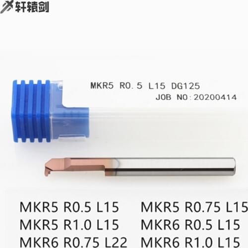 MKR5 R0.5 L15 MKR5 R0.75 L15 MKR5 R1.0 L15 MKR6 R0.5 L15 MKR6 R0.75 L22 MKR6 R1.0 L15 Carbide boring and milling cutter Micro bo