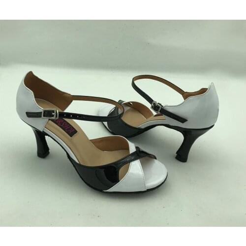 Fashional comfortable latin dance shoes ballroom salsa dancing shoes tango shoes for women 6226C-BWP can customize the colour