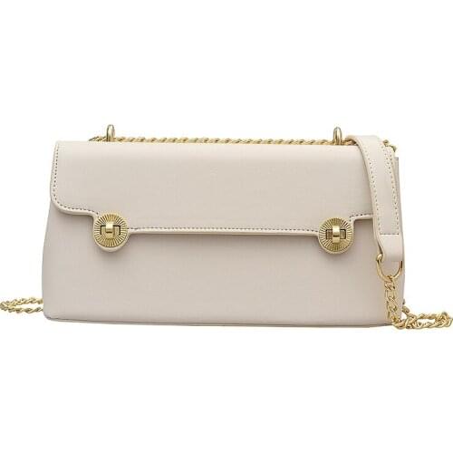 Fashion designer Shoulder Bags Retro Casual Women crossbody Bag Female Leather Solid Color Chain Handbag for Women 2021