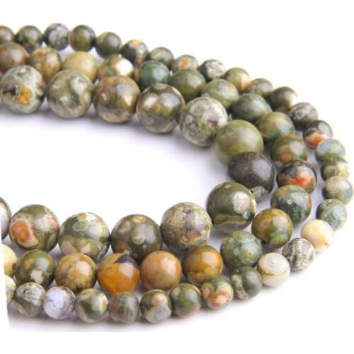 Natural quality green old kambaba jaspers gem stone beads loose round 6mm 8mm green jewelry making spacer stone beads wholesale