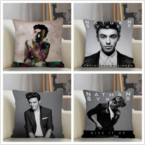 Musife Custom Nathan Sykes Pillowcase Home Decoration 45*45cm Zipper Square Pillowcase Throw Pillow Cover Drop Shipping