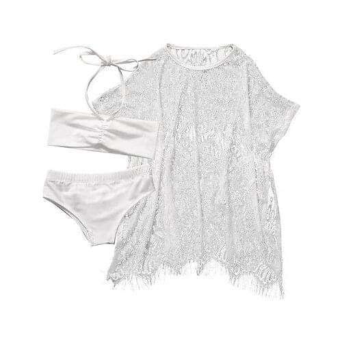 Citgeett New Girls Kids Swimming Costume Bikini Short Sleeves Tops 3PCS Outfit Clothes 1-6Y