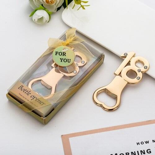 18 30 40 50 60 shape Bottle Opener for birthday party Return Gifts for Guest Souvenirs Diamond Wedding Anniversary Beer Opener
