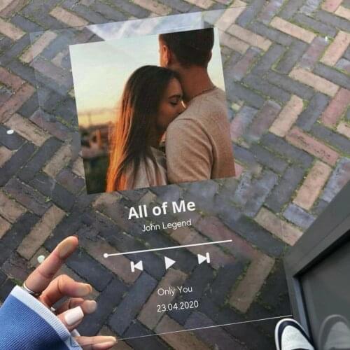 Custom Spotify Code Acrylic Music Board Personalized Spotify Personal Photo Style Acrylic Anniversary Photo Album Plaque