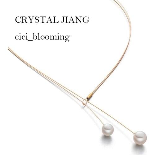 Gold Plated Pearl Necklace With Natural Pearls For Mother Of the Brides Chocker