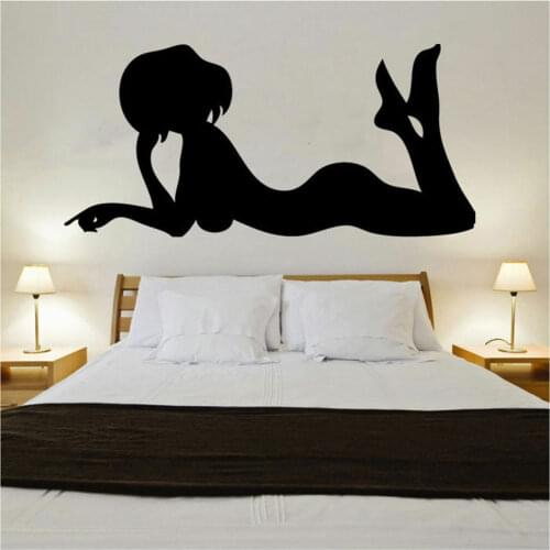 Sexy Woman Wall Decal Vinyl Art Fitness Gym Body Building Sexy Girl Wall Sticker for Home Bedroom Decoration Accessories B521