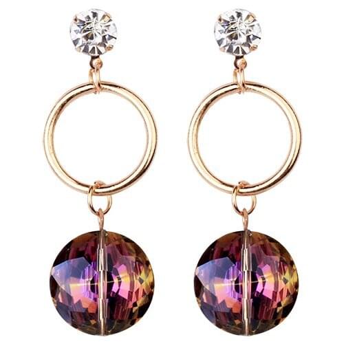 Fashion Gold Small Hook Earrings Rhinestone Dangle Drop Sweet Crystal Earrings For Women Girls Trendy Jewelry 2020 New