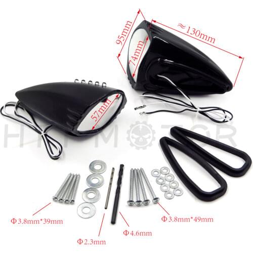 LED Side Mounted Rear View Mirrors For All Suzuki GSX1300R Hayabusa GSXR 600 Aftermarket free shipping motorcycle parts black