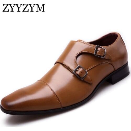 ZYYZYM Mens Leather Shoes