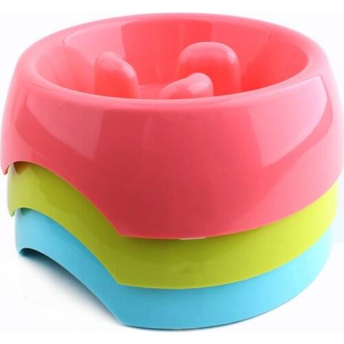 1pcs Anti Choke Pet Dog Bowl Feeder Funny Slow Down Pet Eating Feeder Dish Healthy Prevent Choking Bloat Dish For Pet Feeding