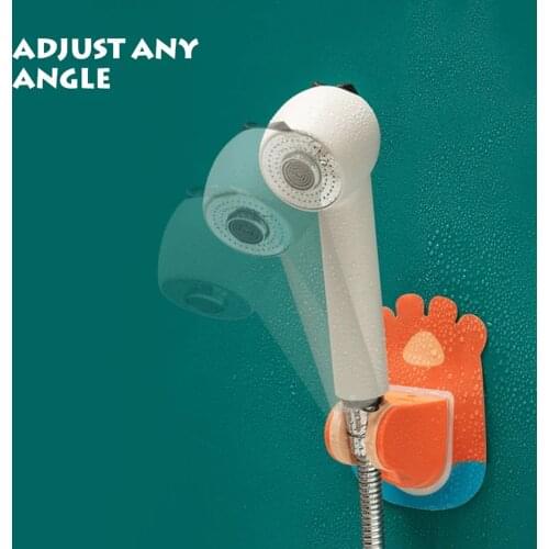 1PC Shower Bracket Dormitory Home Multifunctional Cartoon Bathroom Shower Head Holder Wall Mount Suction Bracket Bathroom Tools