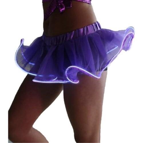 2017 Women New Style Fashion Hot LED Light Up Tutu Skirts Stage Accessory Clubwear Mini Skirt for adults