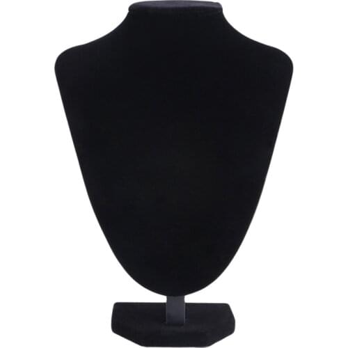 25*18cm Velvet Jewelry Necklace Pendant Neck Model Props Display Stand Holder X7JB