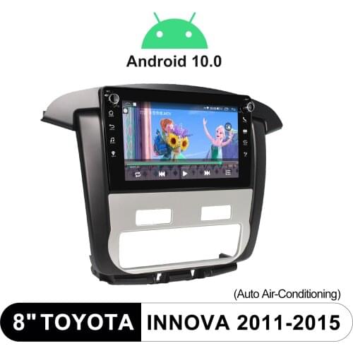 Android 10.0 Screen 8 Inch Car Radio Player With GPS Backup Camera 1280*720 For Toyota Innova 2011-2015(Auto Air-Conditioning)
