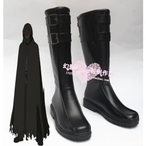 Anime Sword Art Online Death Gun Black Halloween Long Cosplay Boots Shoes H016