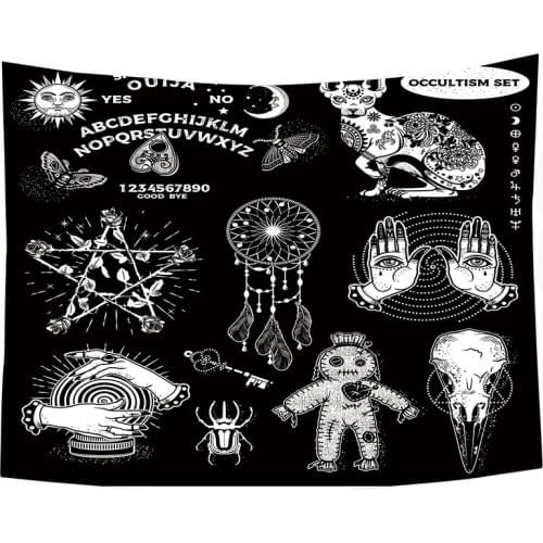 Bohemian tapestry witchcraft room decoration blanket indie room decor gothic tapestry large wall fabric