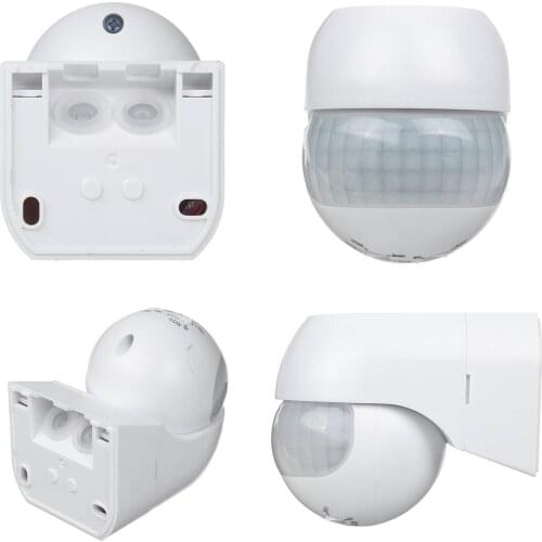 Sensitive Infrared PIR Motion Sensor 180 Degree Adjustable Wireless Alarm Detector 110V-220V Time Delay Home Security Outdoor