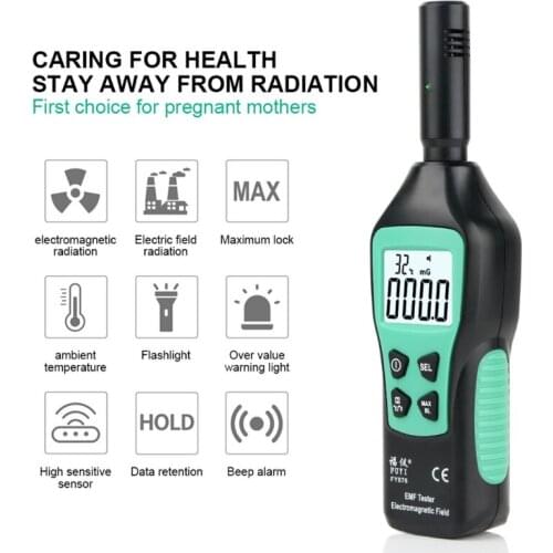 FY876 Handheld EMF Meter Electromagnetic Radiation Detector Monitor Household High Precision Wave Radiation Tester