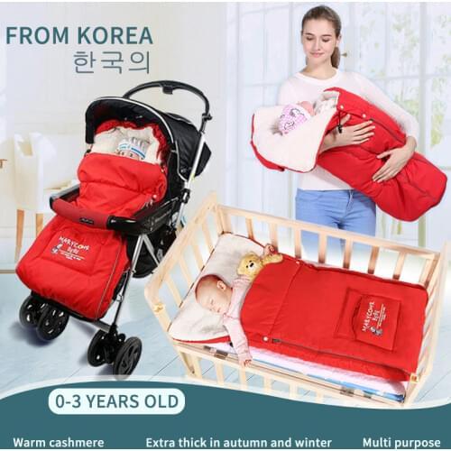 Baby Sleeping Bag Anti-kick Winter Thick Warm Envelope Winter Kids Sleepsack Footmuff for Stroller Sleep Sack Newborn Swaddle