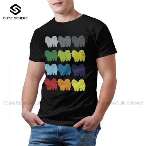 Chow Chow Tshirt Cute 100 Cotton Short-Sleeve T Shirt Print Summer T-Shirt Man Plus size