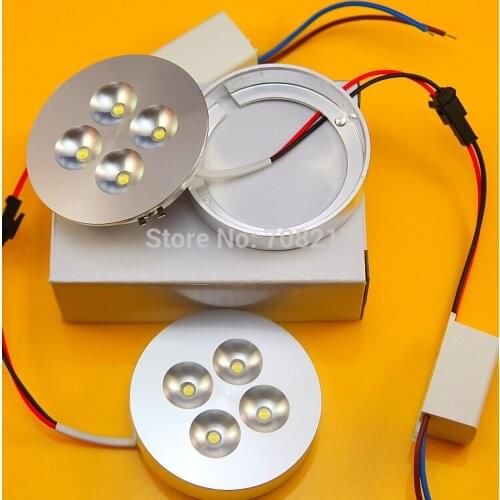 Hot sales ! 12W LED Downlight 4x3W LED Puck light warm white/white/cool white AC90-240V/12V LED Indoor lighting 12pcs free ship