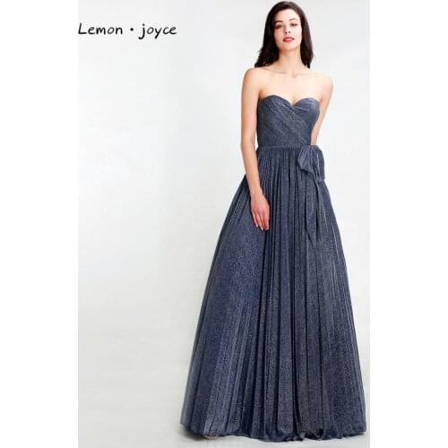 Lemon joyce Prom Dresses 2020 Sweetheart Simple A-line Dress Party Evneing Gowns Plus Size