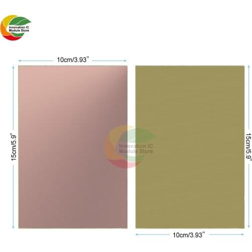 Ziqqucu 1Piece Breadboard 10x15cm Single Side PCB Copper Clad Laminate Board FR4 Universal Prototype 1.2MM For DIY 10 x 15 CM
