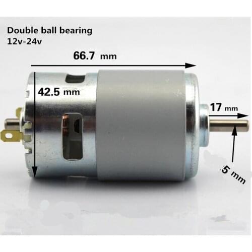 775 Hight Quality 12v-24v Metal DC-motor Double Ball Journal Bearing High Speed Large Torque DC Motor For Diy Bench Saw Motor