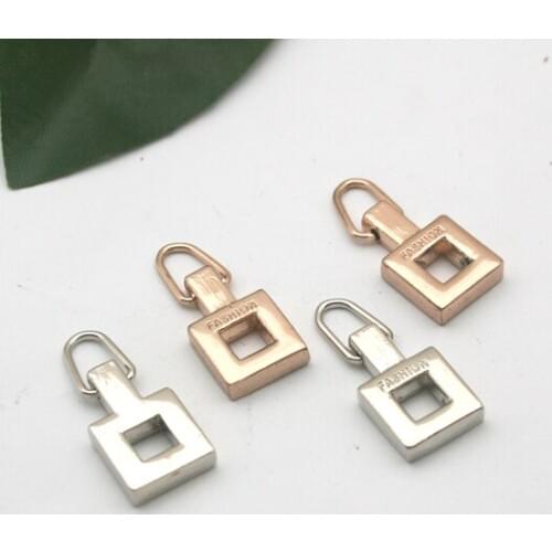 Fashion 60pcs/lot metal alloy zipper slider puller DIY pullers silver / gold color MP-014