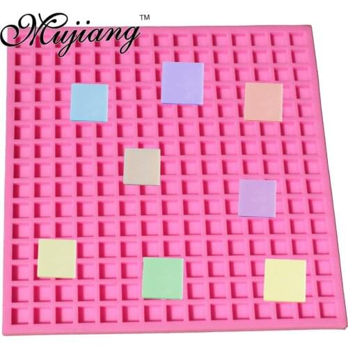 Mujiang 225 Cavity Square Candy Making Silicone Fondant Mold Party Cake Decorating Tools Ice Tray Jelly Chocolate Gumpaste Molds