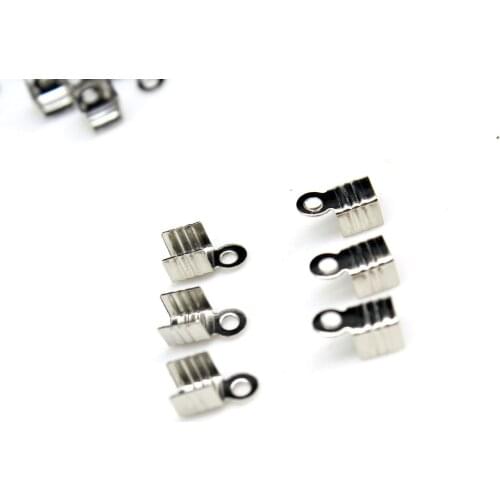 2000pcs Cord Tips, Crimp Bead, Findings, rhodium plated 7x4mm, Jewelry making, Not easily tarnish