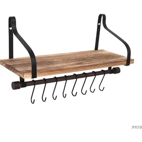 Retro Style Wall-Mounted Wooden Shelf For Kitchen Bedroom Dinning Room 448A