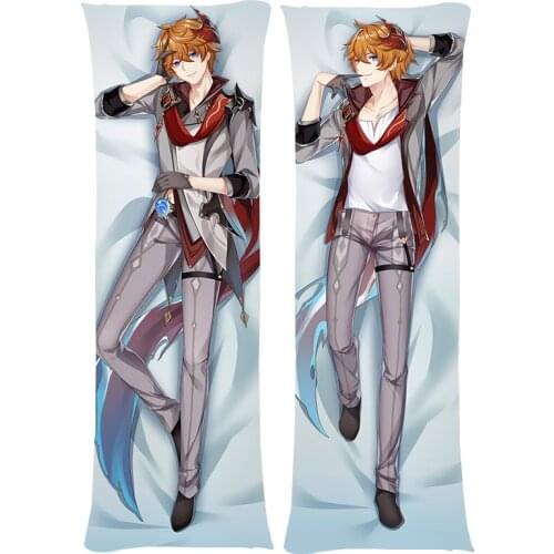 Game Genshin Impact Tartag Dakimakura Male Otaku Hugging Body Pillow Case Tartaglia Peach Skin Fullbody Printed Pillow Cover