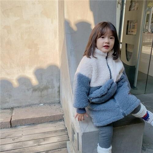 2020 Winter New Daughter Plush Coat Medium-length Clip Cotton Plus Velvet Thick Air Cotton Clothing Cotton Clothes Tide