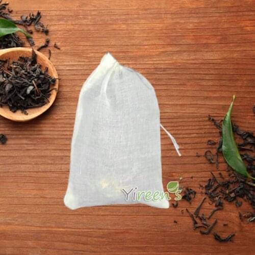 Wholesale 100pcs Pure Cotton Cloth Filter Bags 80 X 100mm Decocting Medicine herbal bag, Repeated use Cotton Yarn Bag No bleach