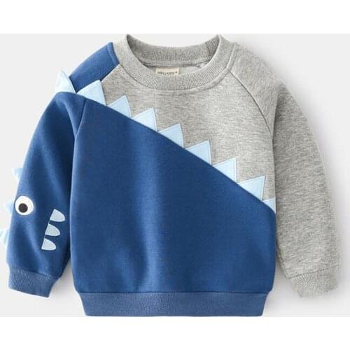 Casual Spring Baby Boys Thicken Pullover T-shirt Children Childrens Autumn Loose Kids Baby Boys Long Sleeve Exercise T-shirt