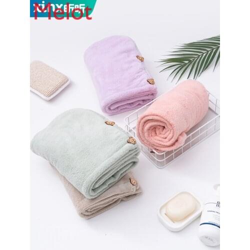 Cap Super Absorbent Shower Cap Hair Washing Quick-Drying Towel Closed Toe Female Thickened Childrens Long Hair Scarf Artifact