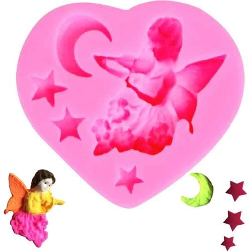 3D Gem/Angel Shape Silicone Mold DIY Cake Mold Chocolate Ice Cube Handmade Soap Fondant Candle Making Mold 2019 New
