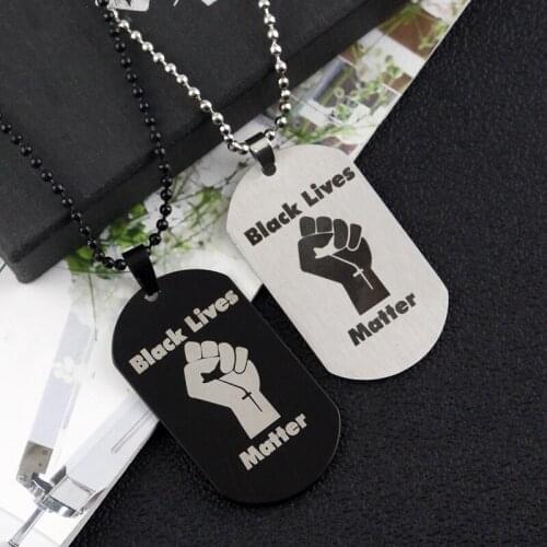 USA Black Resist Fist I Can't Breathe Pendant Necklace Zinc Alloy George Floyd Black Lives Matter Necklaces Jewelry