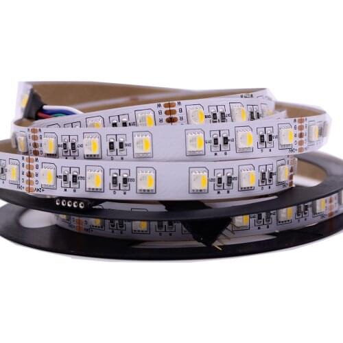 4 in 1 RGBW LED Strip 5050 DC24V Flexible LED Light RGB+White / RGB+Warm White 4 color in 1 LED Chip 60 LED/m 5m/lot