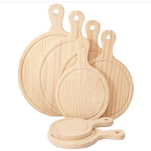 Pine Wood Pizza Plate 10inch (25cm) 11inch (28cm) 12inch (30cm) 13inch (33cm) Natural Color Pizza Tray Wooden Pizza Board